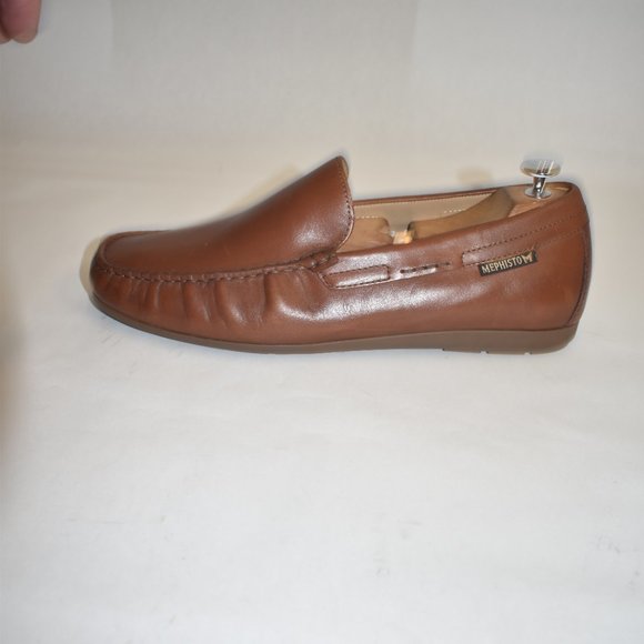 Men\'s MEPHISTO \'Algoras\' Slip-On Leather Moc Toe Brown Loafers Size 10 main image 7